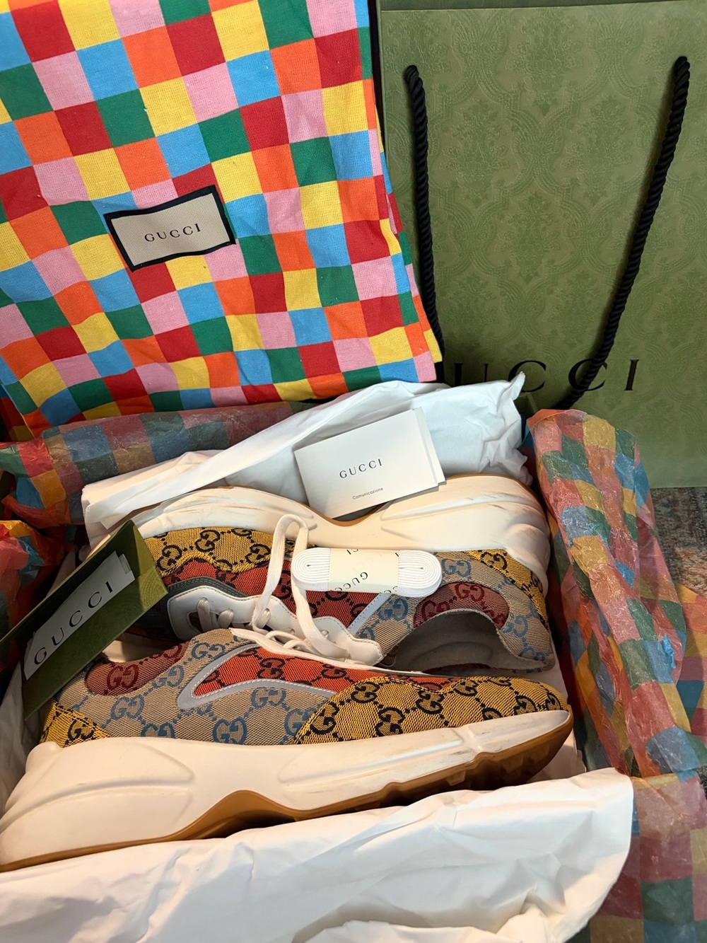 Gucci Rhyton GG Multi Color Sneakers